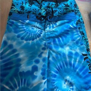 Hurley Kids Swim Trunks - Blue and Black